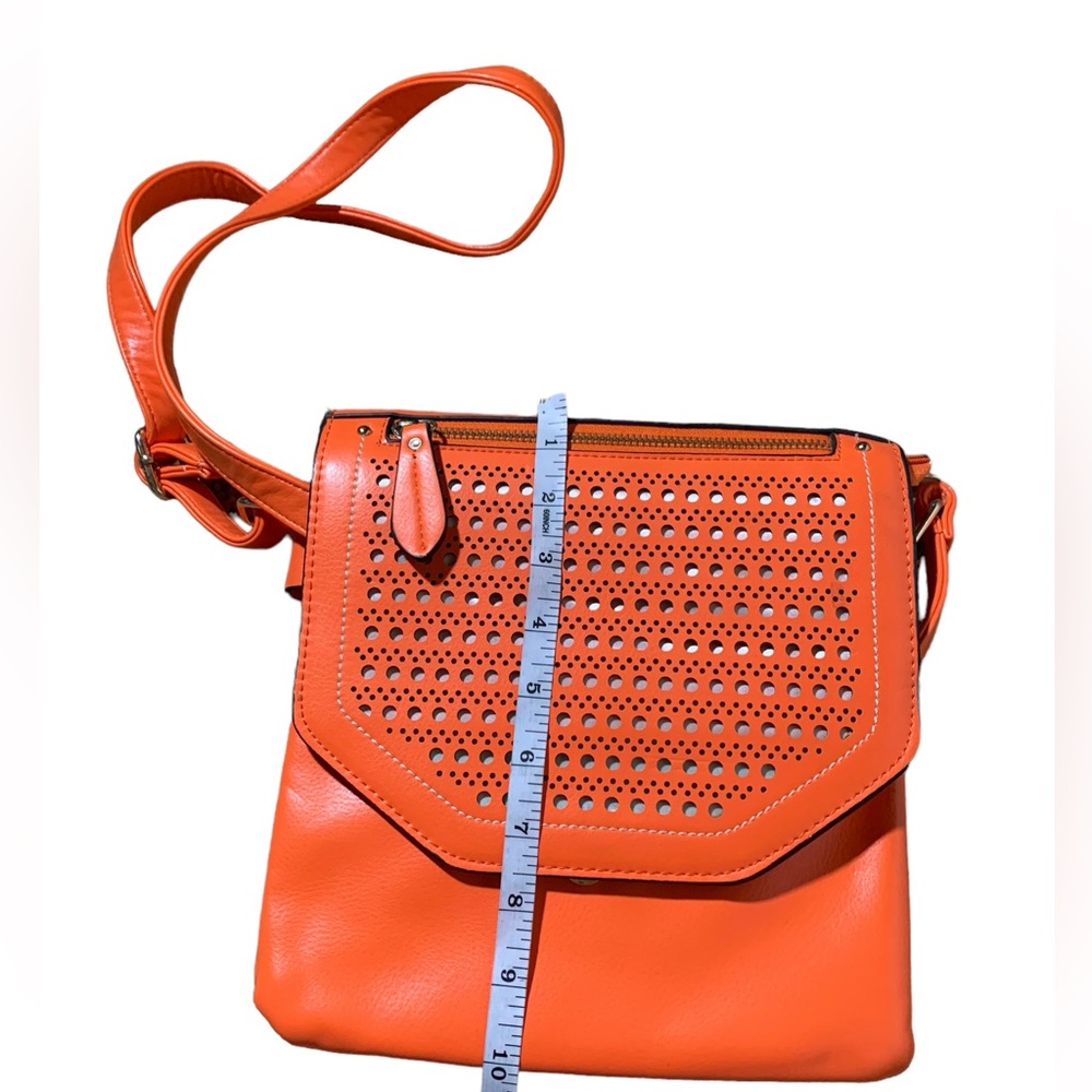 Orange crossbody shoulder bag
